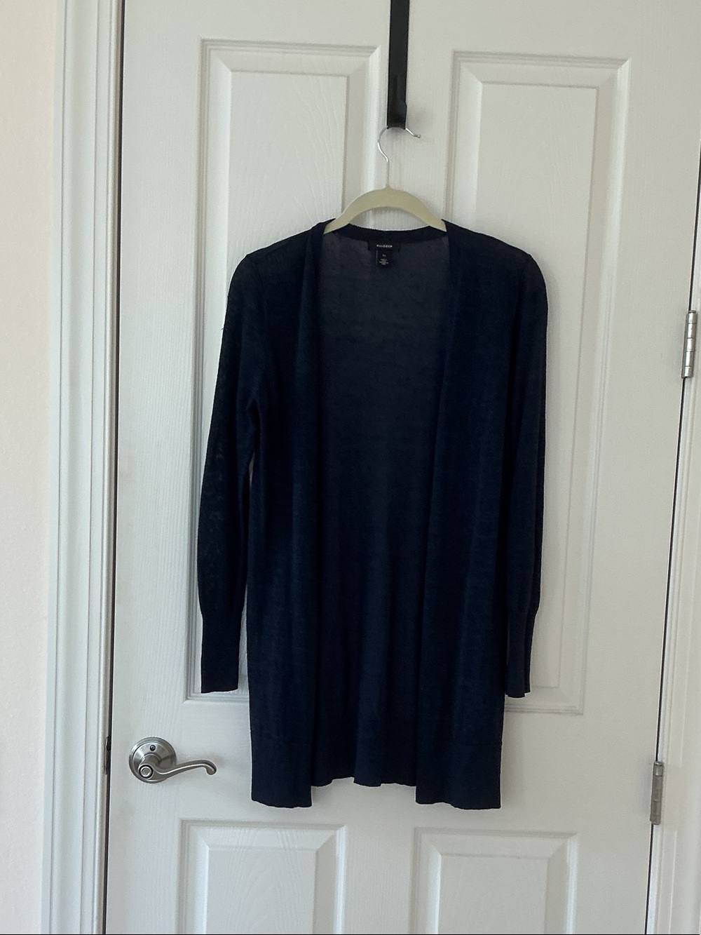 Halogen Navy Open-Front Lightweight Cardigan
